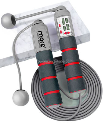 FCC Bezprzewodowa sznurka do skoku Inteligentne liczenie kroków Rekord Kalorie obliczanie spalania