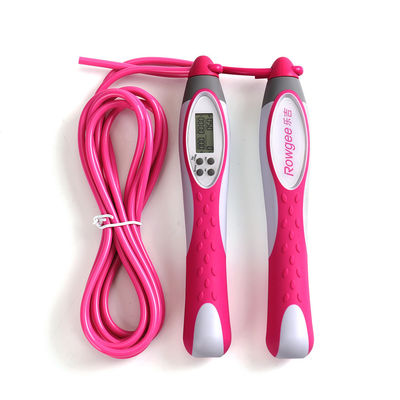 Digital Jump Rope Tangle Free Soft Beaded Rope z wygodną, falistą rękojeścią i regulowaną długością do ćwiczeń fitness