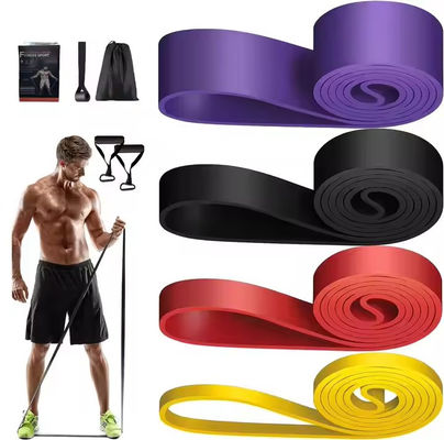 Pas fitness z lateksu Pas fitness z ciągnikiem Pas yoga Zestaw pasów odpornościowych do użytku domowego