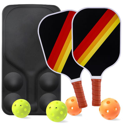 Kompletny zestaw pickleball dla dorosłych z 2 pływakami z włókna szklane 4 piłki na zewnątrz i walizką