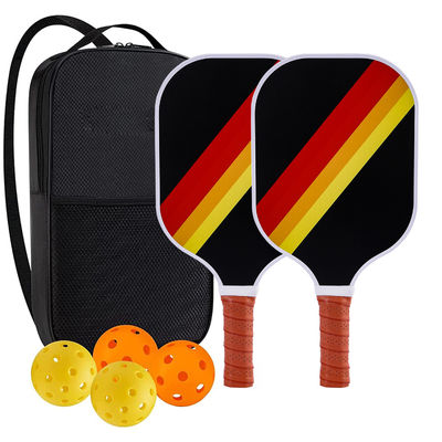 Kompletny zestaw pickleball dla dorosłych z 2 pływakami z włókna szklane 4 piłki na zewnątrz i walizką