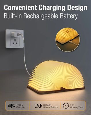 Mini Led Night Light Przeładowalne światło do czytania książki Światło do książki składane Światło LED Światło USB Światło nocne