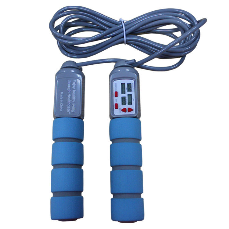 Fitness Jump Rope ABS Ręcznik Utrata masy ciała Ręka do skakania do domu Fitness Loop Counter Do 9999 OK-168 Błękitny