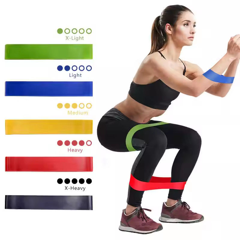 Sport Yoga Mini Butt Strength Customized Latex Exercise Resistance Fitness Loop Bands Set