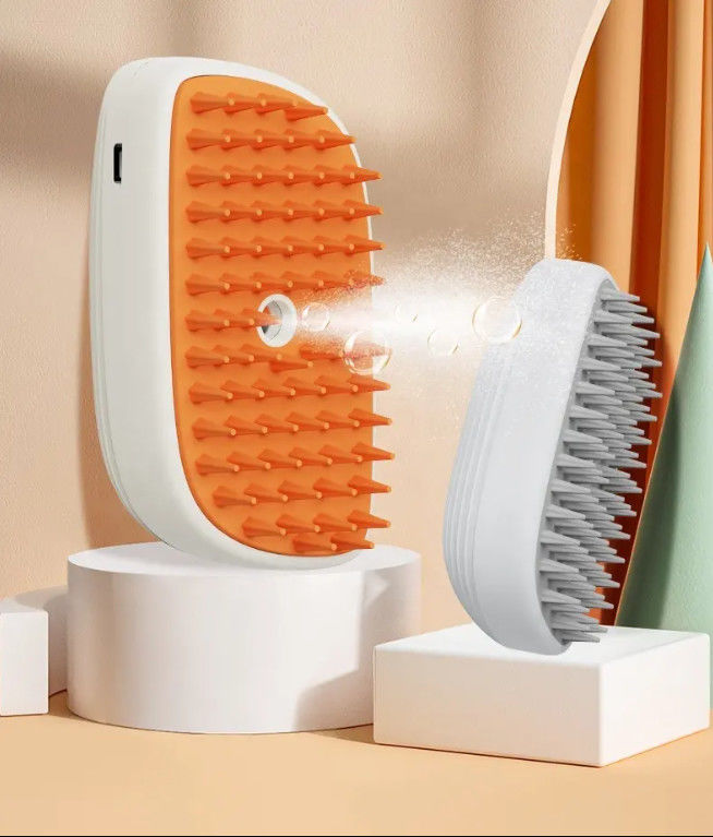 Fabryka hurtowa 3 w 1 Piszcz parowa do masażu zwierząt domowych Spray czyszczący wodą Spray Hot Sell Hair Removal Cat Steam Brush With Lig